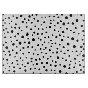 Dalmatian Spots, Dalmatian Dots, Black and White Cutting Board