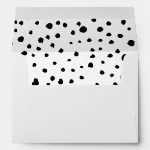 Dalmatian Spots, Dalmatian Dots, Black and White Envelope