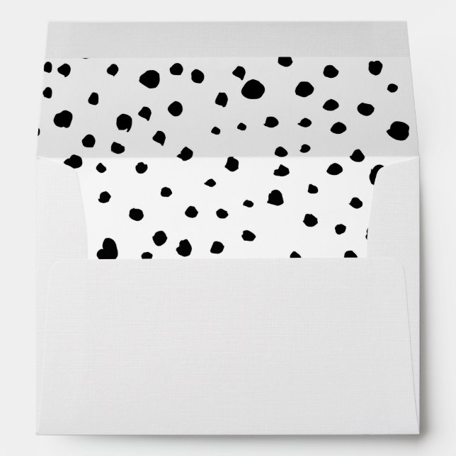 Dalmatian Spots, Dalmatian Dots, Black and White Envelope (Back (Bottom))