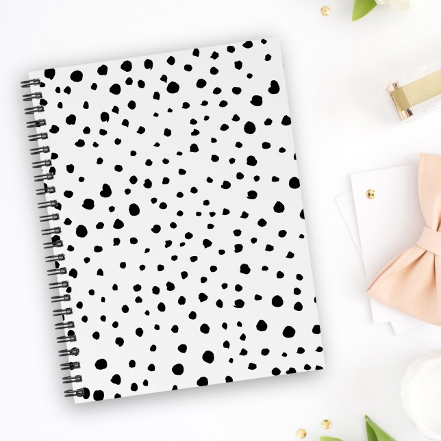Dalmatian Spots, Dalmatian Dots, Black and White Notebook (Creator Uploaded)