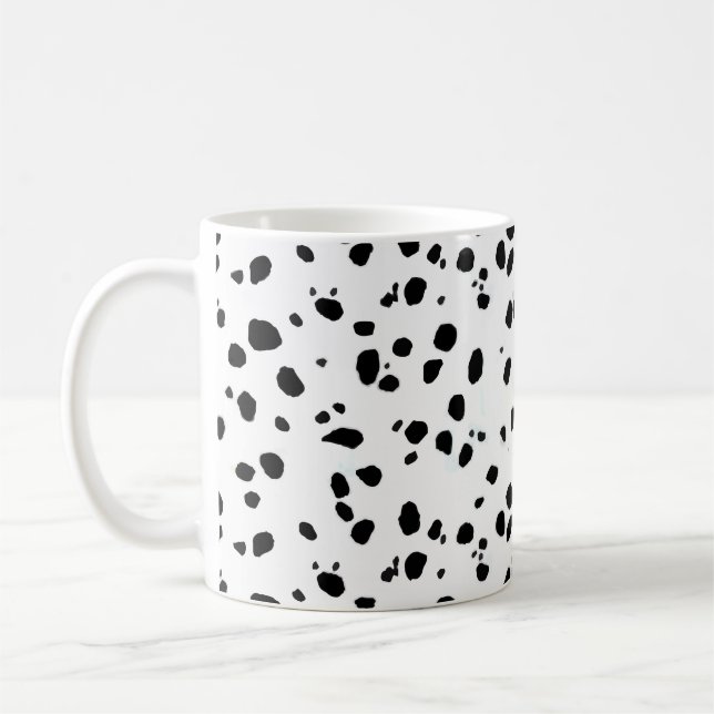 Dalmatian Spots, Dalmatian Print, Dalmatian Fur Coffee Mug (Left)