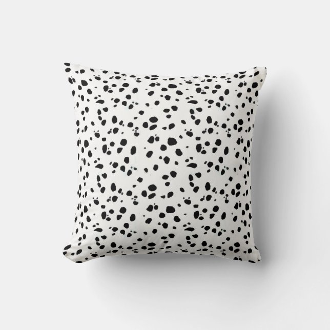 Dalmatian Spots, Dalmatian Print, Dalmatian Fur Cushion (Front)