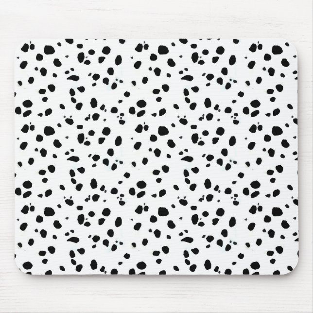 Dalmatian Spots, Dalmatian Print, Dalmatian Fur Mouse Pad (Front)