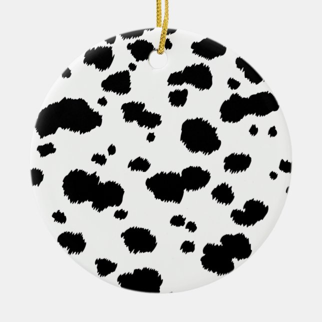 Dalmatian Spots Pattern Dog Dalmation Spot Dots Ceramic Ornament (Front)