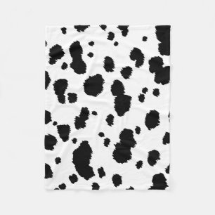 Dalmatian Spots Pattern Dog Dalmation Spot Dots Fleece Blanket
