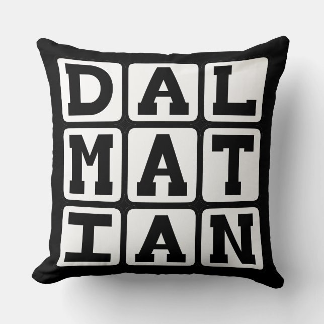 Dalmatian, Spotted Firehouse Dog Cushion (Front)