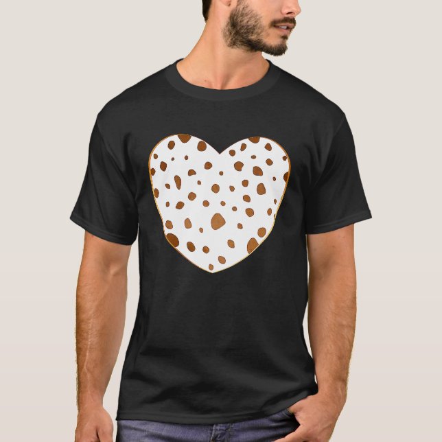 Dalmatian Spotted Heart Nice Graphic for T-Shirt (Front)