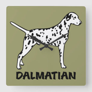 Dalmatian Square Wall Clock