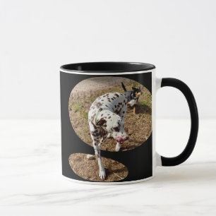 Dalmatian Stepping Out Of Window Frame, Mug