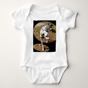 Dalmatian Stepping Out Window Frame, Baby Bodysuit
