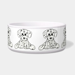 Dalmatian stuffed dog drawing outline simple black