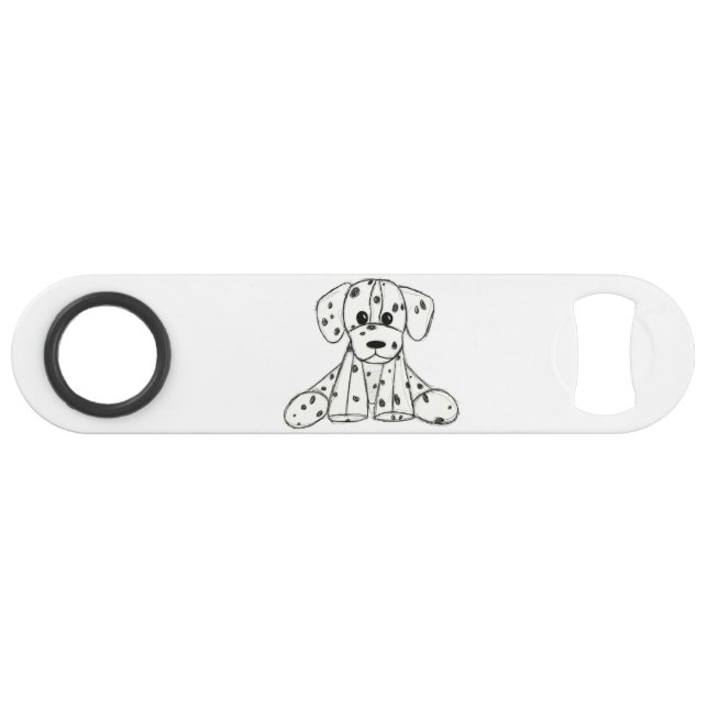 Dalmatian stuffed dog drawing outline simple black (Front (Horizontal))