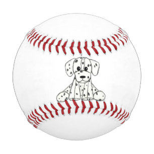 Dalmatian stuffed dog drawing outline simple black baseball
