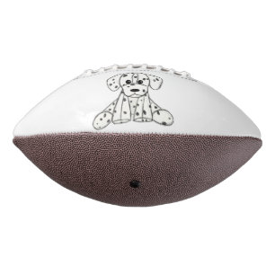 Dalmatian stuffed dog drawing outline simple black football