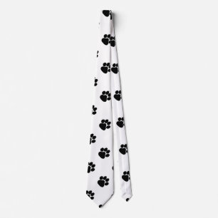 Dalmatian Style Dog Paws Fun Birthday Gift Tie