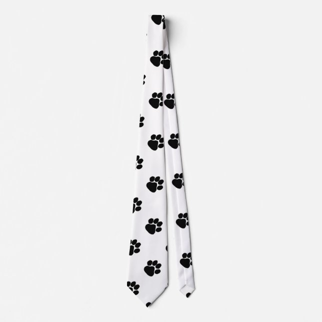 Dalmatian Style  Dog Paws Fun Birthday Gift  Tie (Front)