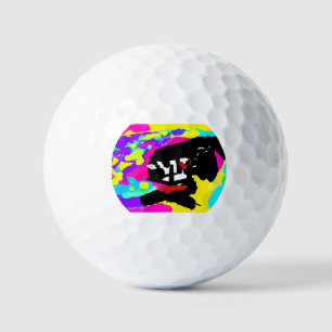 Dalmatian summer tie dry golf balls