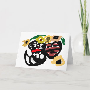 Dalmatian sunflowers card
