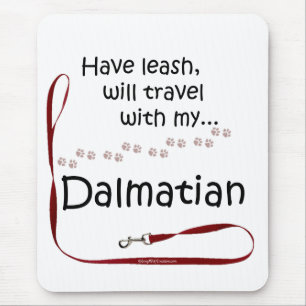 Dalmatian Travel Leash Mouse Pad