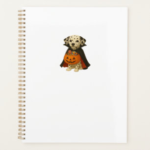 Dalmatian Trick-or-Treat Halloween Dog with Pumpki Planner