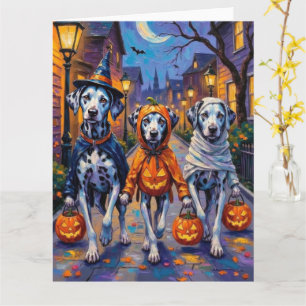 Dalmatian Trick-or-Treating Halloween Costumes Card