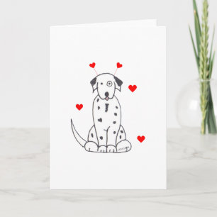 Dalmatian Valentine Ears Holiday Card