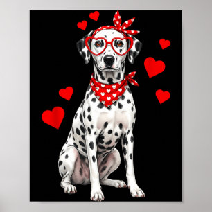 Dalmatian Valentines Day Dog Lover Heart Poster