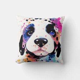 Dalmatian Wild Nature Animal Color Art Painting Cushion