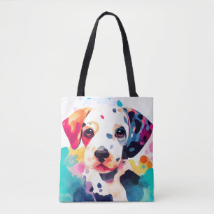 Dalmatian Wild Nature Animal Color Art Painting Tote Bag