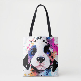 Dalmatian Wild Nature Animal Color Art Painting Tote Bag