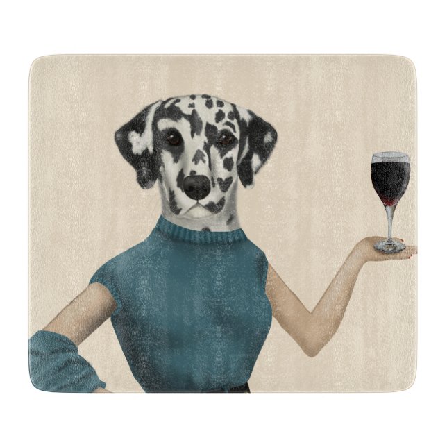 Dalmatian Wine Snob Cutting Board (Front)