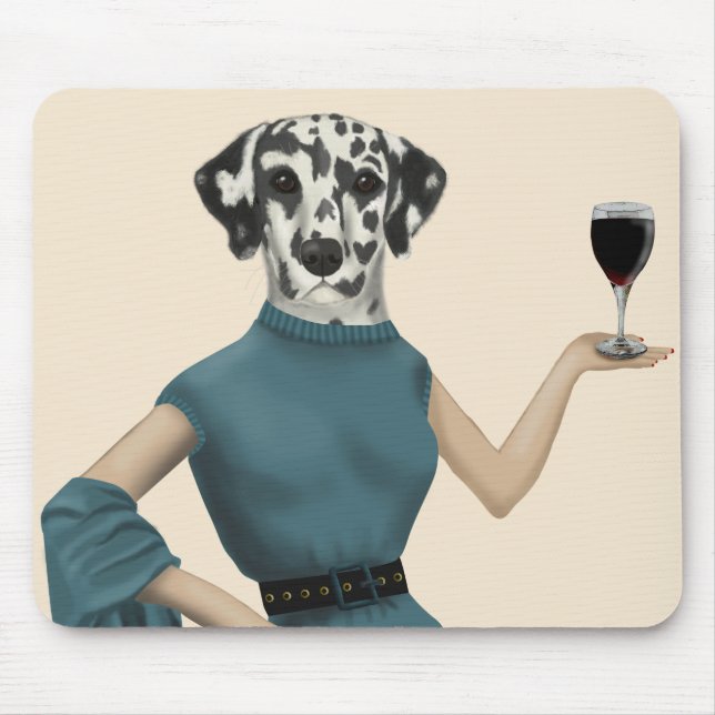 Dalmatian Wine Snob Mouse Pad (Front)