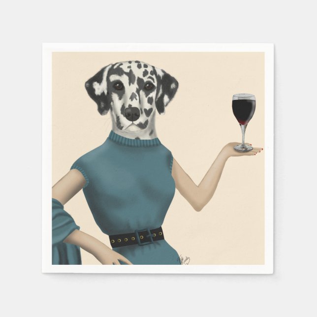 Dalmatian Wine Snob Napkin (Front)