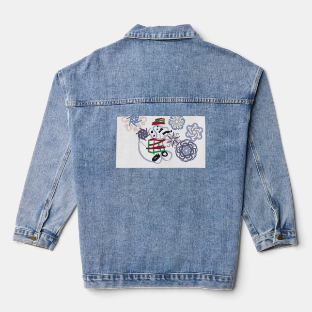 Dalmatian Winter  Denim Jacket (Back)