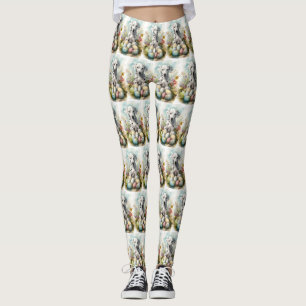 Dalmatian with Easter Eggs Leggings