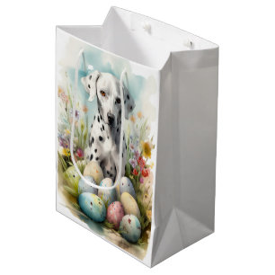 Dalmatian with Easter Eggs Medium Gift Bag