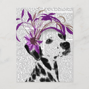 Dalmatian With Purple Fascinator Postcard