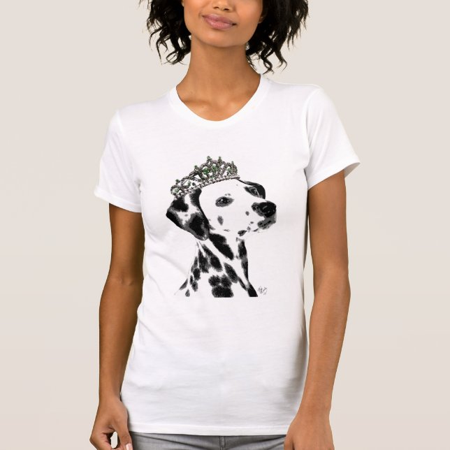 Dalmatian with Tiara 2 T-Shirt (Front)