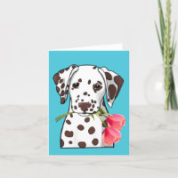 Dalmatian with Tulips
