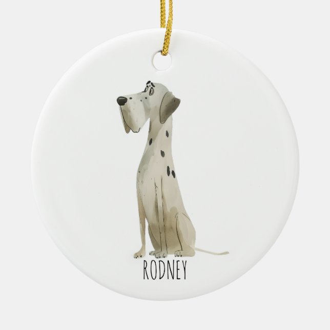 Dalmatians Dog Ceramic Ornament (Front)