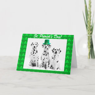 Dalmatians Dog St Patricks Day Greeting Card