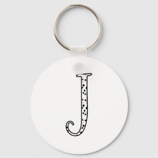 Dalmatians Dots J Key Ring