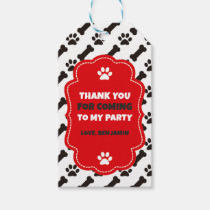 Dalmatians Favor Tag for Birthday Party Puppy Dog
