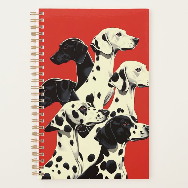 Dalmatians in Formation Print | Bold Dog Art Planner (Front)
