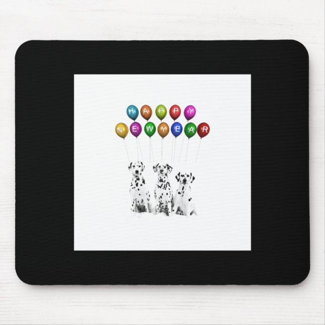 Dalmatians Wishing Happy New Year 2016  Mouse Pad (Front)