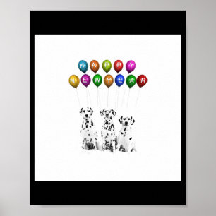 Dalmatians Wishing Happy New Year 2016  Poster