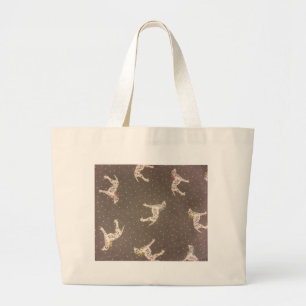 Dalmatians with Bows Large Tote Bag