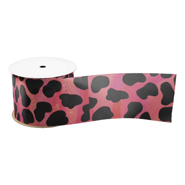 DalmatiDalmatian Black and Red Print Satin Ribbon (Spool)