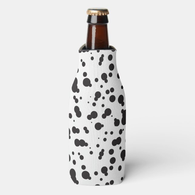 Dalmatine Dots Pattern Bottle Cooler (Bottle Front)