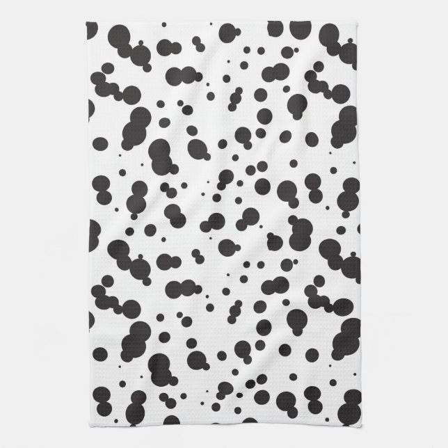 Dalmatine Dots Pattern Tea Towel (Vertical)